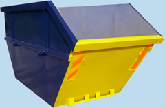 Conventional skips available from T Watts range from 3 cu mtres to 12 cu metres